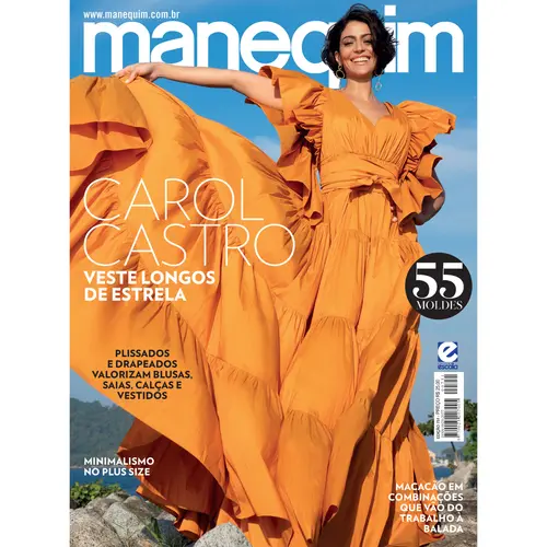 Revista Manequim Edição 751 - Plissados e Drapeados Valorizam Blusas, Saias, Calças e Vestidos.