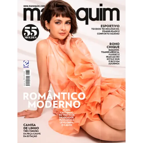 Revista Manequim Edição 780 - Romântico Moderno, Vestidos Drapeados, Plissados e Leves Para o Calor.