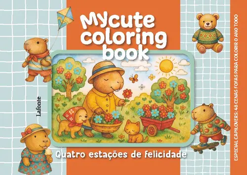 Quatro Estações de Felicidade - Capa Dura Espiral - My Cute Coloring Book