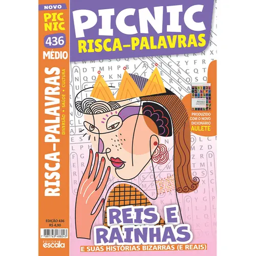 Risca-Palavras Médio: Reis e Rainhas e Suas Historias Bizarras (Reias)- Pic Nic - Ed. 436