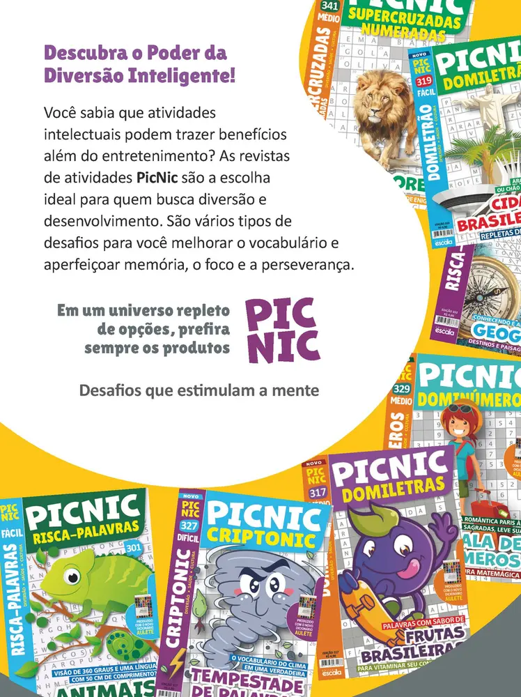 Super Cruzadas Difícil: Pássaros Divertidos - Pic Nic Ed. 449