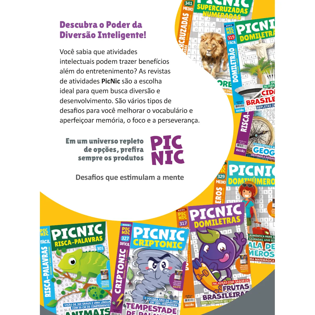 PicNic MegaCruzadas - Médio & Difícil - Diversão para Maratonar