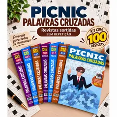 Kit 100 Revistas de Palavras Cruzadas Sortidas Sem Repetição