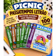 Kit 100 Revistas Passatempos Letrão Sortidas Sem Repetição